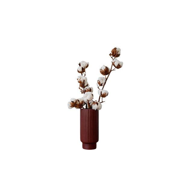 Ribbed Ceramic Vase Thumbnail